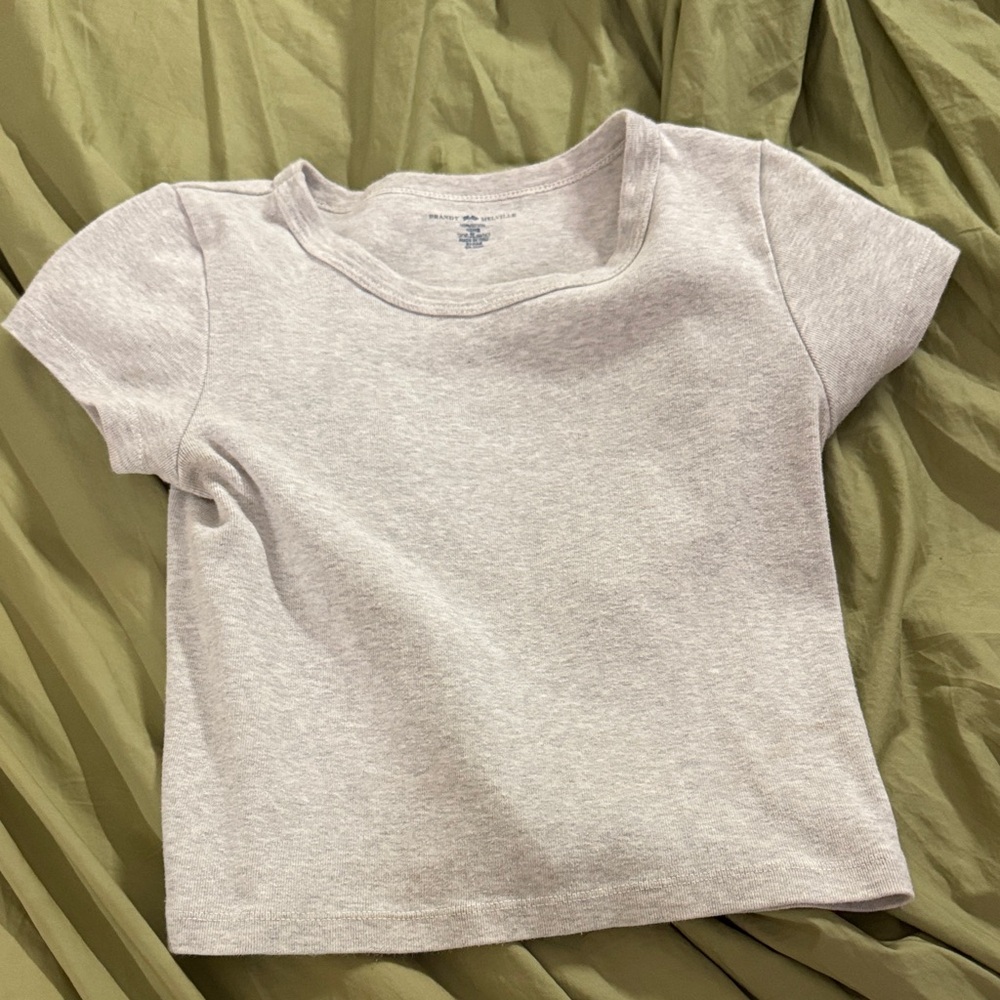 Brandy Melville Grey Short Sleeve Tee